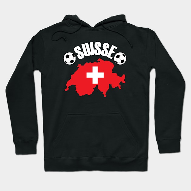 Suisse Schweiz Switzerland Football Hoodie by TheInkElephant